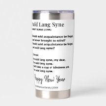 Auld Lang Syne Lyrics New Year's Eve Toast Custom