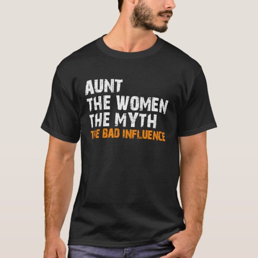 Aun auntie aunty bad influence tシャツ (正面)