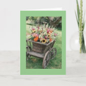 *AUNT* A WAGON FILLED OF FLOWERS FOR YOU CARD カード (正面)