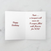 *AUNT* A WAGON FILLED OF FLOWERS FOR YOU CARD カード (内部)