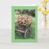 *AUNT* A WAGON FILLED OF FLOWERS FOR YOU CARD カード (黄色い花)