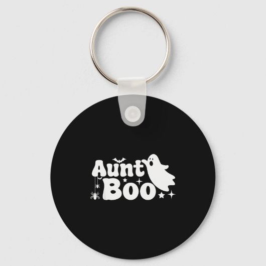 Aunt Boo Funny Ghost Halloween Family Matching キーホルダー (正面)