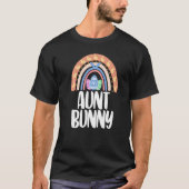 Aunt Bunny Easter Rainbow Love Funny Women Easter Tシャツ (正面)