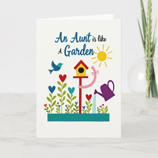 Aunt Garden Floral Card カード (正面)