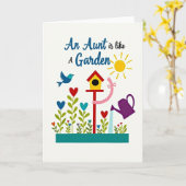 Aunt Garden Floral Card カード (黄色い花)