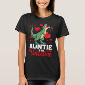 Aunt Is My Valentine rex Saurus Happy Valentines D Tシャツ (正面)