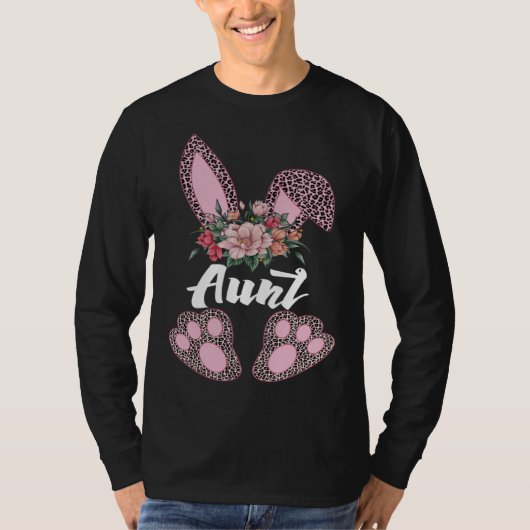 Aunt Leopard Bunny Matching Family Easter Day Part Tシャツ (正面)