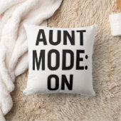 Aunt Mode On – Funny Family Humor クッション (ブランケット)