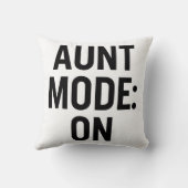 Aunt Mode On – Funny Family Humor クッション (裏面)