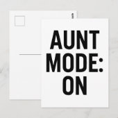 Aunt Mode On – Funny Family Humor ポストカード (正面/裏面)