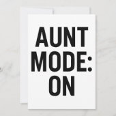 Aunt Mode On – Funny Family Humor 招待状 (正面)