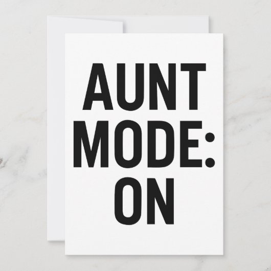 Aunt Mode On – Funny Family Humor 招待状 (正面)