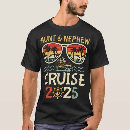 Aunt  Nephew Cruise 2025 Tropical Vacation  Tシャツ (正面)
