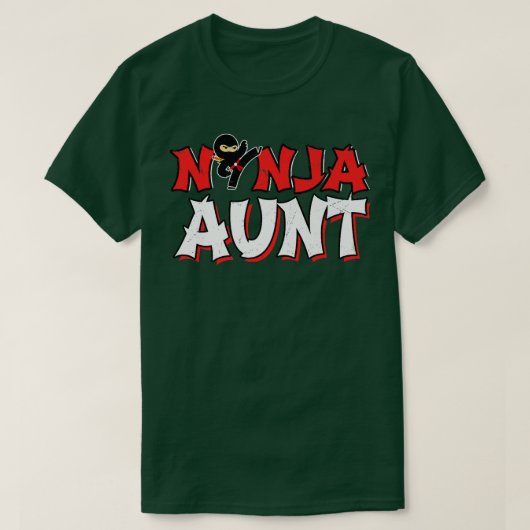 Aunt Ninja Shirt - Mom of the Birthday Ninja for M Tシャツ (デザイン正面)