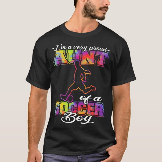 Aunt of a Soccer Boy Soccer Player Soccer Aunt Tシャツ (正面)