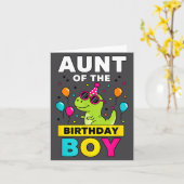 Aunt Of The Birthday Boy Dinosaur Party  カード (黄色い花)