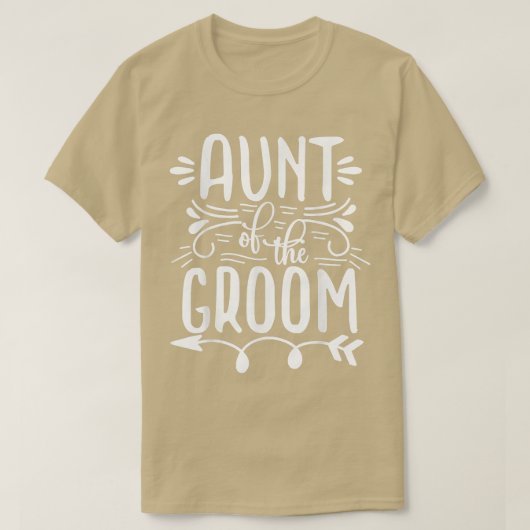 Aunt Of The Groom Matching Wedding and Bachelore P Tシャツ (デザイン正面)