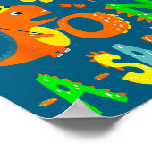 Aunt Of The One-a-saurus 1st Birthday Boy Dinosaur ポスター (角)