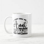 Aunt Partner In Crime Shirt Aunt Tee Shirts Sarcas コーヒーマグカップ (左)