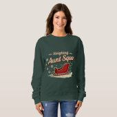 Aunt Squad Sleighing It Christmas Shirt – Funny Ma スウェットシャツ (正面フル)