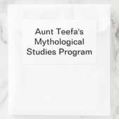 Aunt Teefa's Myth Studies Hankamer Artjunkhaus Fun 長方形シール (バッグ)