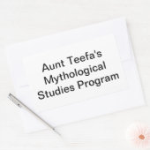 Aunt Teefa's Myth Studies Hankamer Artjunkhaus Fun 長方形シール (封筒)