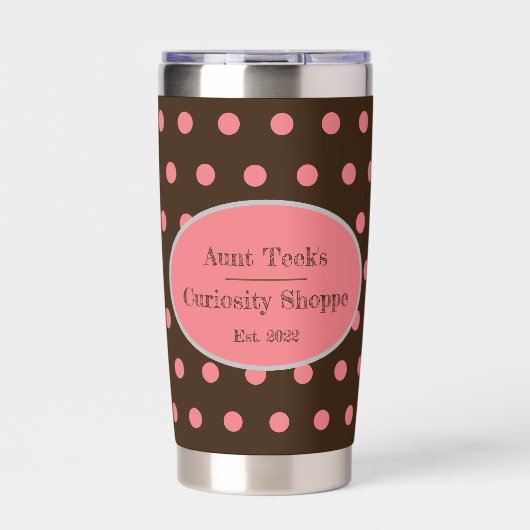 Aunt Teek's Curiosity Shoppe Thermal Tumbler Brown 保温保冷タンブラー (正面)