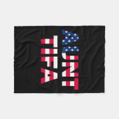 Aunt Tifa Flag Us Funny Aunt Tifa - I Am Aunt Tifa フリースブランケット (正面(横))