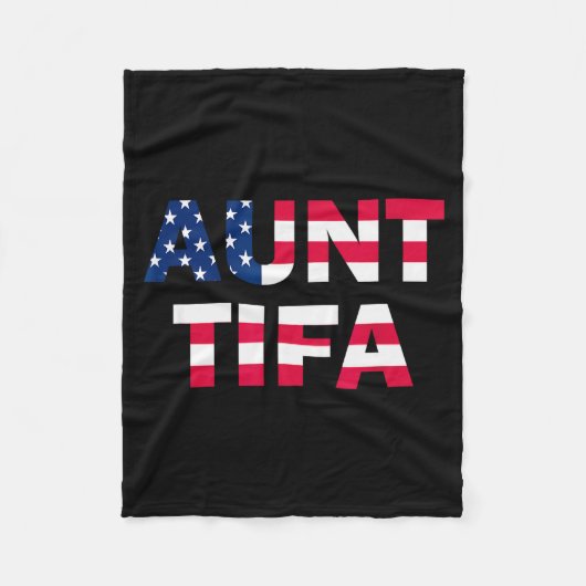 Aunt Tifa Flag Us Funny Aunt Tifa - I Am Aunt Tifa フリースブランケット (正面)