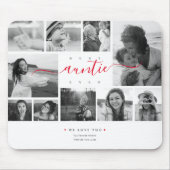 AUNTEver 最高のScript Mother's Day 10 Photo Collage マウスパッド (正面)