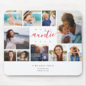 AUNTEver 最高のScript Mother's Day 10 Photo Collage マウスパッド (正面)