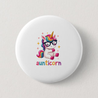 Aunticorn Aunty Dabbing Unicorn Auntie Aunt Christ 缶バッジ
