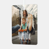 AUNTIEの最高の写真可愛いギフト メタルオーナメント (正面左)