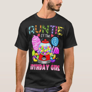Auntieの誕生日女の子キャンディランドキャンディ誕生 Tシャツ
