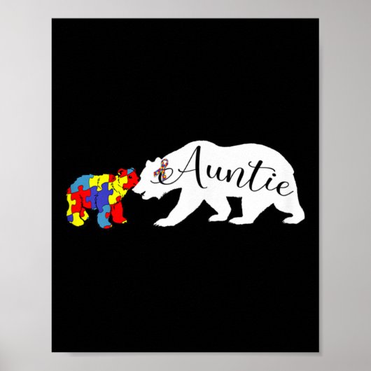 Auntieクマ自閉症の認知月叔母の女性Niec ポスター (正面)
