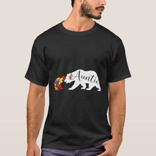 Auntieクマ自閉症の認知月叔母の女性Niec Tシャツ (正面)