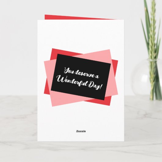 Auntie写真名red black birthday カード (裏面)