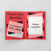 Auntie写真名red black birthday カード (内部)