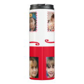 Auntie名前を追加するフォトコラージュ白い赤 タンブラー (裏面)