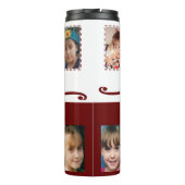 Auntie名前photo collage white burgundyを追加 タンブラー (裏面)