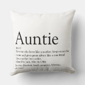 Auntie定義ことわざ白黒(大) クッション (裏面)