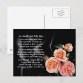 Auntie詩 – 黒い絹のバラ ポストカード (正面/裏面)