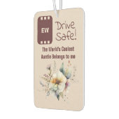 Auntie追加クールフォトドライブセーフフローラバーガンディ カーエアーフレッシュナー (左)