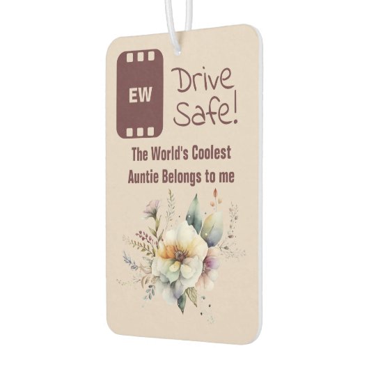 Auntie追加クールフォトドライブセーフフローラバーガンディ カーエアーフレッシュナー (左)