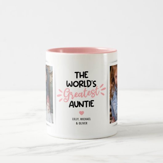 Auntie もっとも偉大 2写真2トーンコーヒーマグ ツートーンマグカップ (中央)