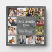 Auntie 最高の Ever 12写真コラージュ フォトプラーク (正面)