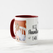 Auntie 最高の Ever 2フォトコラージュ白 マグカップ (正面左)