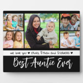 Auntie 最高の Ever 5フォトコラージュ白黒 フォトプラーク (正面)