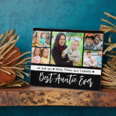 Auntie 最高の Ever 5フォトコラージュ白黒 フォトプラーク (側面)