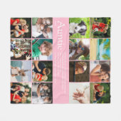 Auntie 最高の Ever Definition 16フォトピンク フリースブランケット (正面(横))